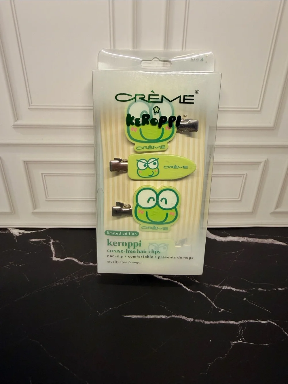 Crème Keroppi Hair Clip Set - 3-Pack